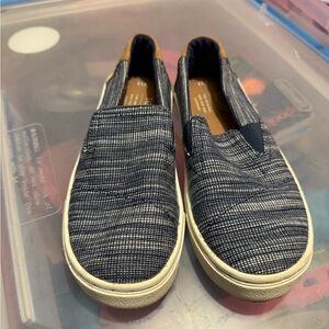 Toms kids Navy and White Casual Slip-Ons